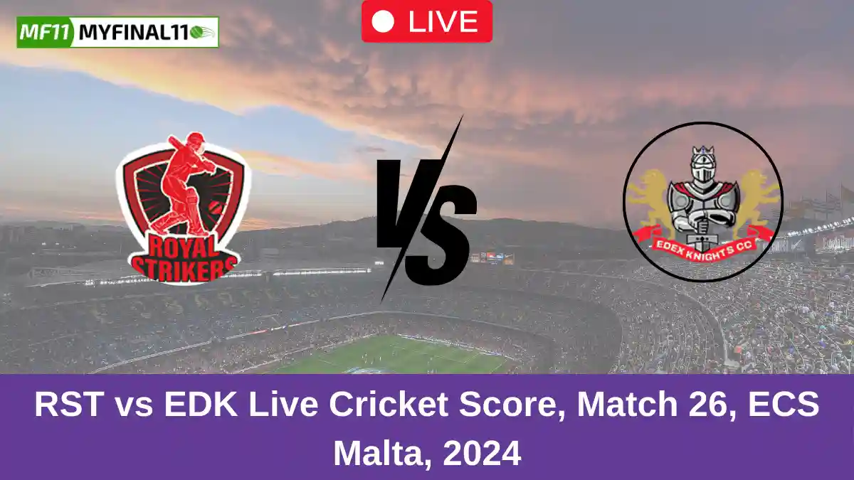 RST vs EDK Live Cricket Score, Match 26, ECS Malta, 2024