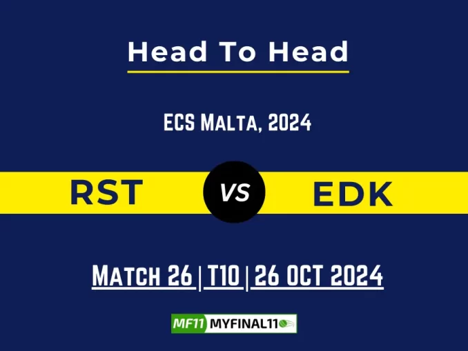 RST vs EDK Player Battle, Head to Head Team Stats, Player Record