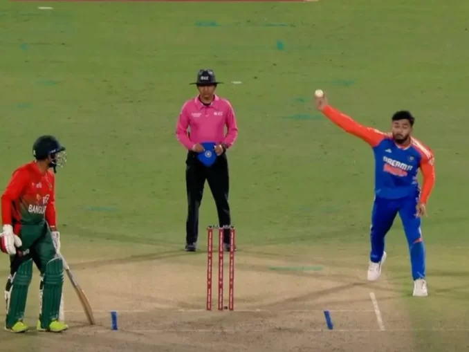 Riyan Parag's Unusual Bowling Style Backfires, Umpire Issues Strict Penalty