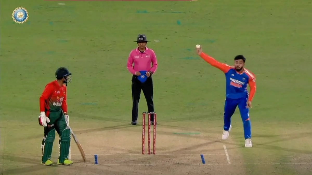 Riyan Parag's Unusual Bowling Style Backfires, Umpire Issues Strict Penalty