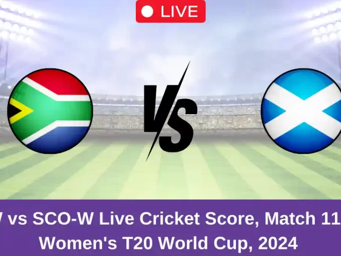 SA-W vs SCO-W Live Cricket Score, Match 11, ICC Women's T20 World Cup, 2024