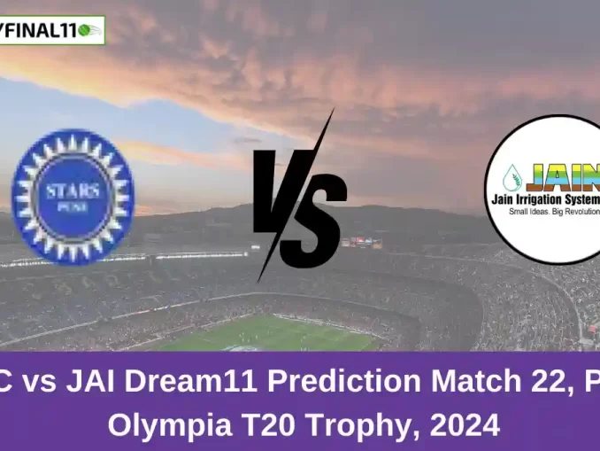 SCC vs JAI Dream11 Prediction Match 22, Pune Olympia T20 Trophy, 2024