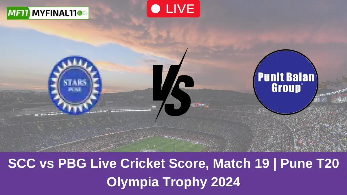 SCC vs PBG Live Cricket Score, Match 19 Pune T20 Olympia Trophy 2024