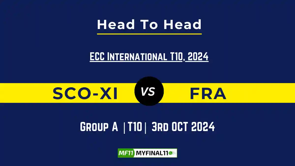 SCO-XI vs FRA Player Battle, Head to Head Team Stats, Player Record Namibia T20I Tri-Series, 2024- 4th Match