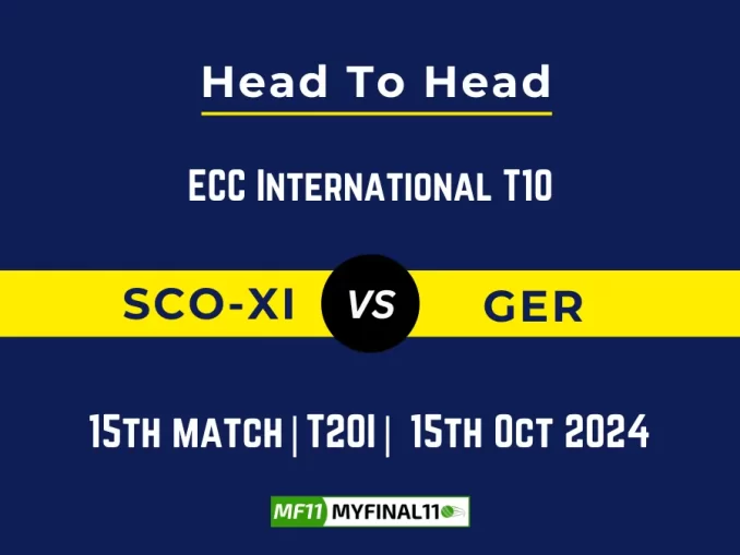 SCO-XI vs GER Player Battle, Head to Head Team Stats, Player Record: ECC International T10- 15th Match