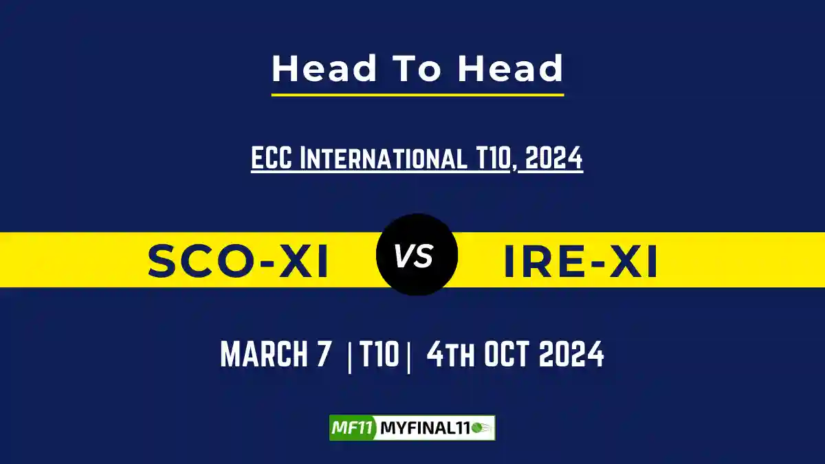 SCO-XI vs IRE-XI Player Battle, Head to Head Team Stats, Player Record Namibia T20I Tri-Series, 2024- 4th Match