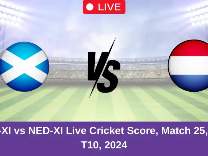 SCO-XI vs NED-XI Live Cricket Score, Match 25, ECC T10, 2024