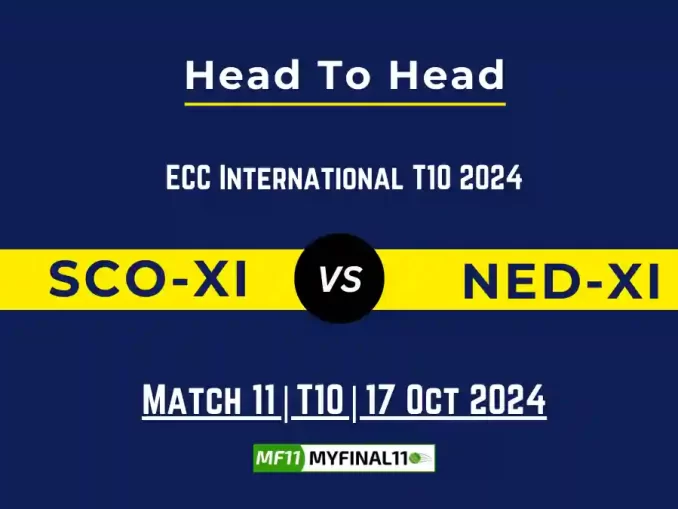 SCO-XI vs NED-XI Player Battle, Head to Head Team Stats, Player Record