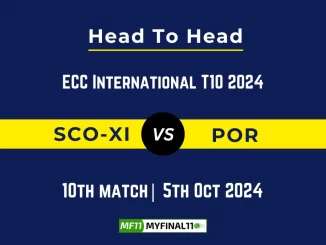 SCO-XI vs POR Player Battle, Head to Head Team Stats, Team Record - ECC International T10 2024