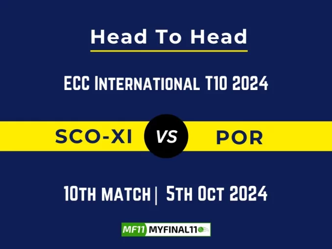 SCO-XI vs POR Player Battle, Head to Head Team Stats, Team Record - ECC International T10 2024