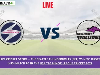 SET vs NJS Live Score: Scorecard, Ball by Ball Commentary - Match 40, USA T20 Minor League Cricket 2024