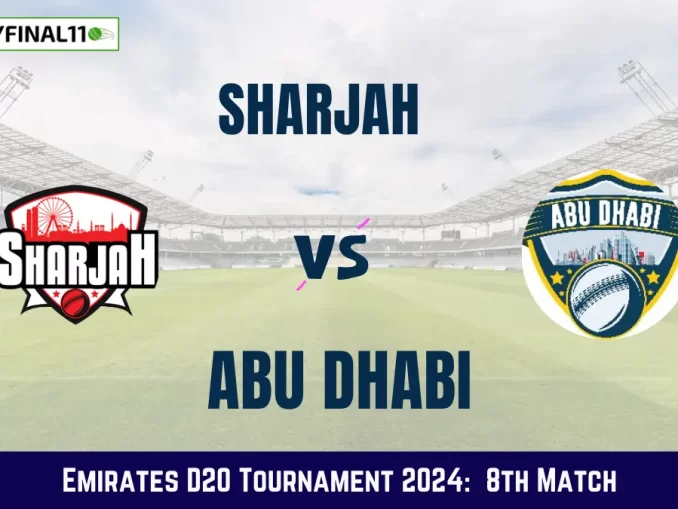 SHA vs ABD Dream11 Prediction Today: Match 8 Pitch Report, and Key Player | Emirates D20 Tournament 2024