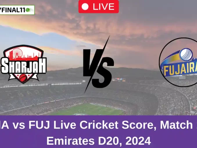 SHA vs FUJ Live Cricket Score, Match 17, Emirates D20, 2024