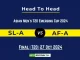 SL-A vs AF-A player battles Player Battle, Head to Head Team Stats, Player Record (1)