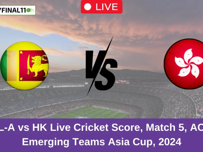 SL-A vs HK Live Cricket Score, Match 5, ACC Emerging Teams Asia Cup, 2024