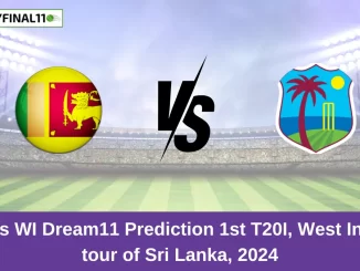 SL vs WI Dream11 Prediction 1st T20I, West Indies tour of Sri Lanka, 2024