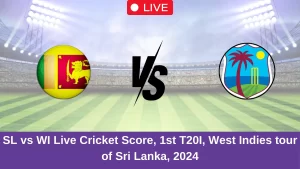 SL vs WI Live Cricket Score, 1st T20I, West Indies tour of Sri Lanka, 2024