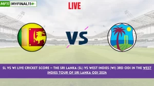 SL vs WI Live Cricket Score — The Sri Lanka (SL) vs West Indies (WI) 3rd ODI in the West Indies tour of Sri Lanka ODI 2024