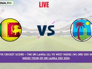 SL vs WI Live Cricket Score — The Sri Lanka (SL) vs West Indies (WI) 3rd ODI in the West Indies tour of Sri Lanka ODI 2024