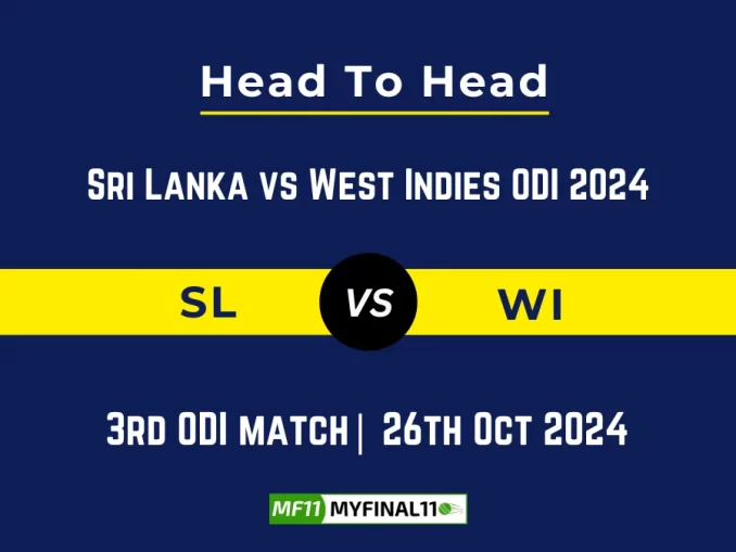 SL vs WI Player Battle, Head to Head Team Stats, Player Record: Sri Lanka vs West Indies ODI 2024