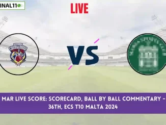 SOC vs MAR Live Score: Scorecard, Ball by Ball Commentary - Match 36, ECS T10 Malta 2024