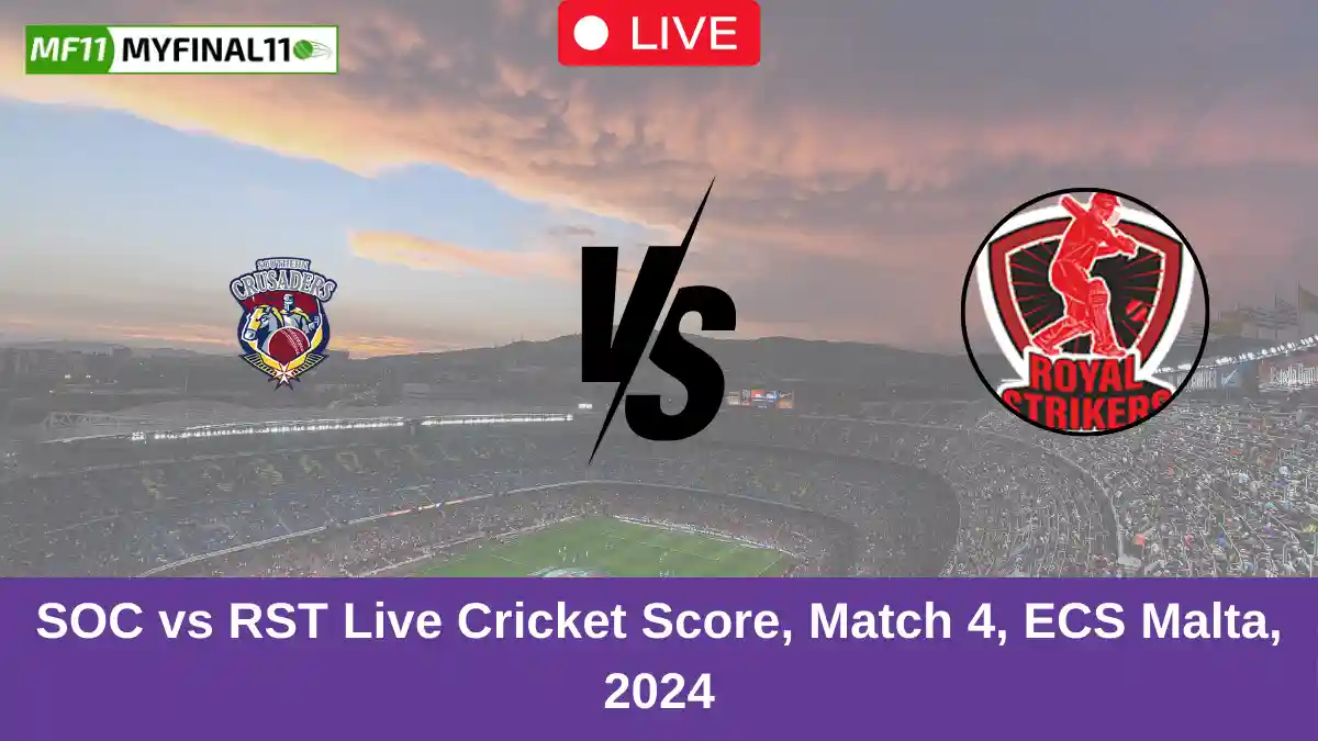 SOC vs RST Live Cricket Score, Match 4, ECS Malta, 2024