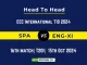 SPA vs ENG-XI Player Battle, Head to Head Team Stats, Player Record: ECC International T10- 16th Match