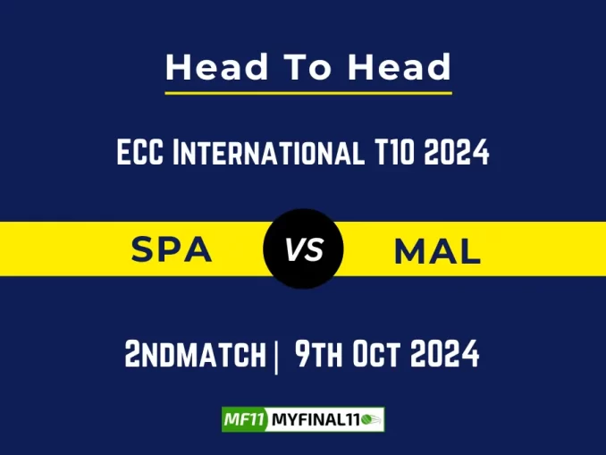 SPA vs MAL Player Battle, Head to Head Team Stats, Player Record ECC International T10 2024