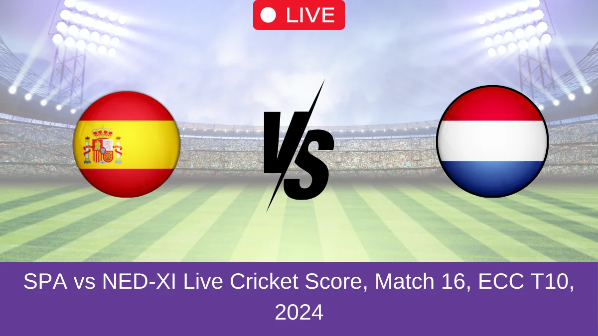 SPA vs NED-XI Live Cricket Score, Match 16, ECC T10, 2024