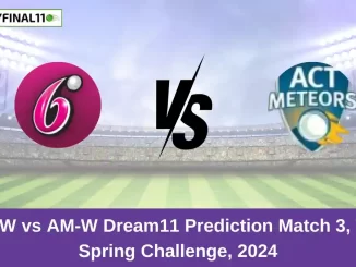 SS-W vs AM-W Dream11 Prediction Match 3, T20 Spring Challenge, 2024