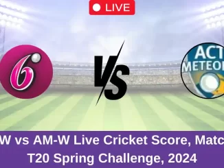 SS-W vs AM-W Live Cricket Score, Match 3, T20 Spring Challenge, 2024