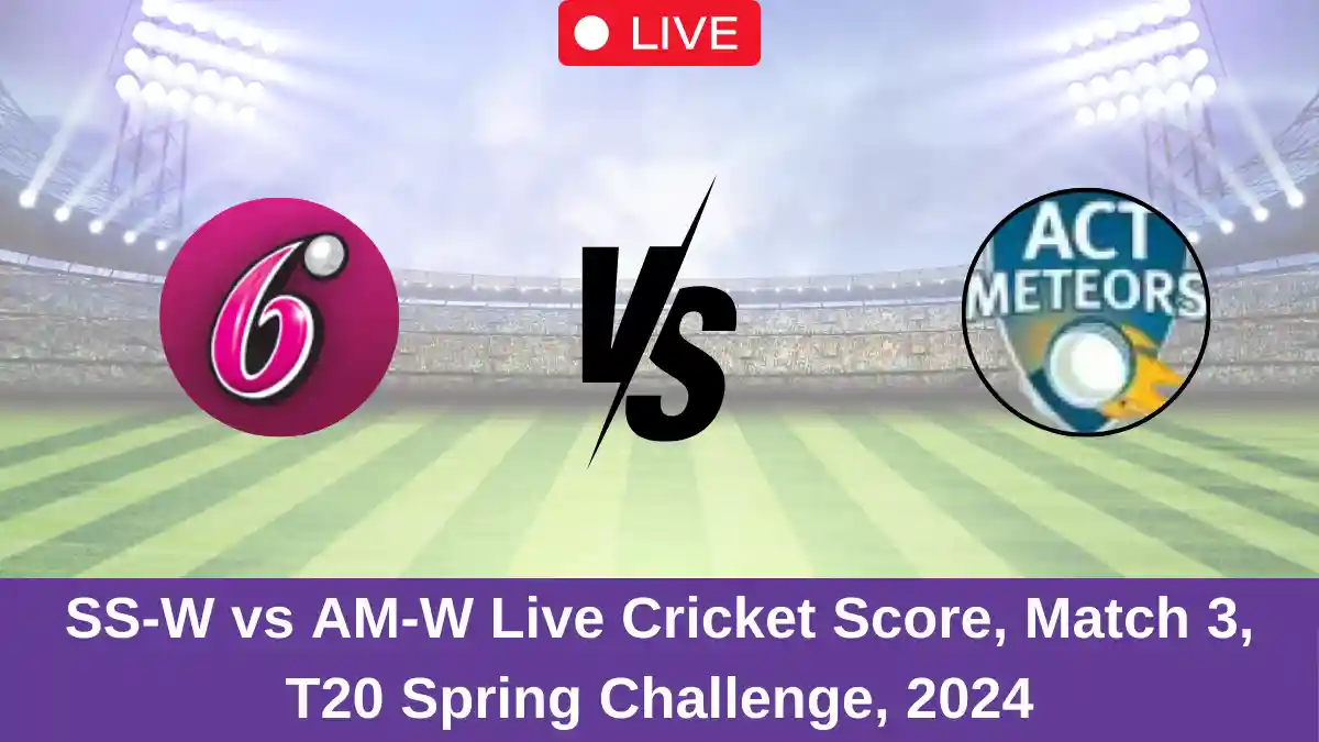 SS-W vs AM-W Live Cricket Score, Match 3, T20 Spring Challenge, 2024