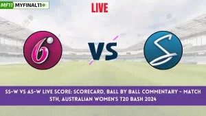 SS-W vs AS-W Live Score: Scorecard, Ball by Ball Commentary - Match 5, Australian Women's T20 Bash 2024