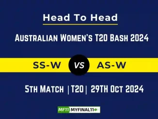 SS-W vs AS-W Player Battle, Head to Head Team Stats, Team Record - Australian Women's T20 Bash 2024