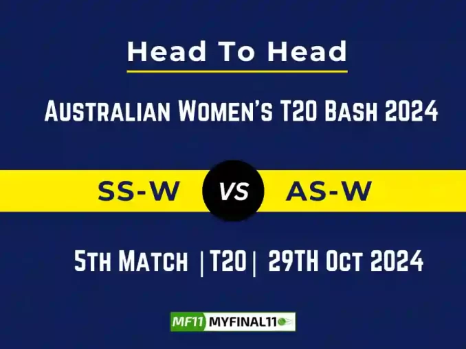 SS-W vs AS-W Player Battle, Head to Head Team Stats, Team Record - Australian Women's T20 Bash 2024