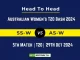 SS-W vs AS-W Player Battle, Head to Head Team Stats, Team Record - Australian Women's T20 Bash 2024