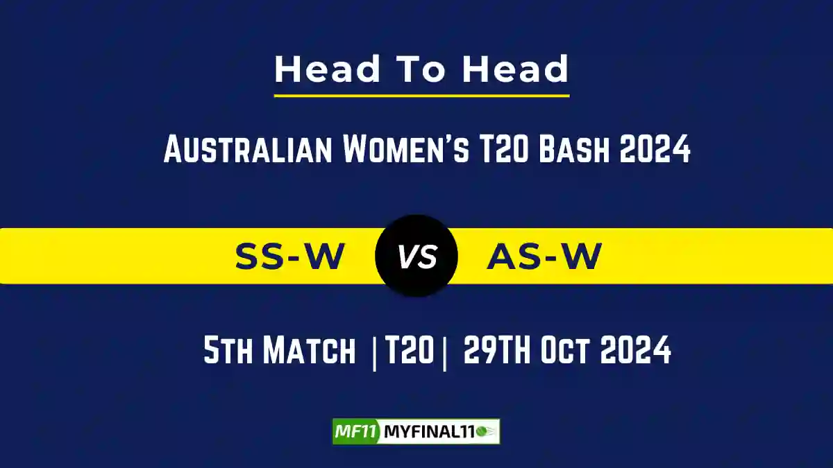 SS-W vs AS-W Player Battle, Head to Head Team Stats, Team Record - Australian Women's T20 Bash 2024