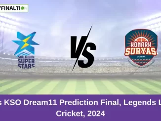 SSS vs KSO Dream11 Prediction Final, Legends League Cricket, 2024