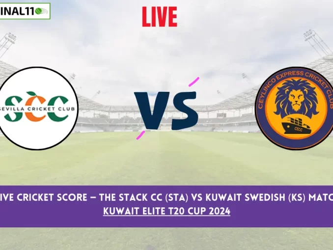 STA vs KS Live Cricket Score — The Stack CC (STA) vs Kuwait Swedish (KS) Match 20 in the Kuwait Elite T20 Cup 2024