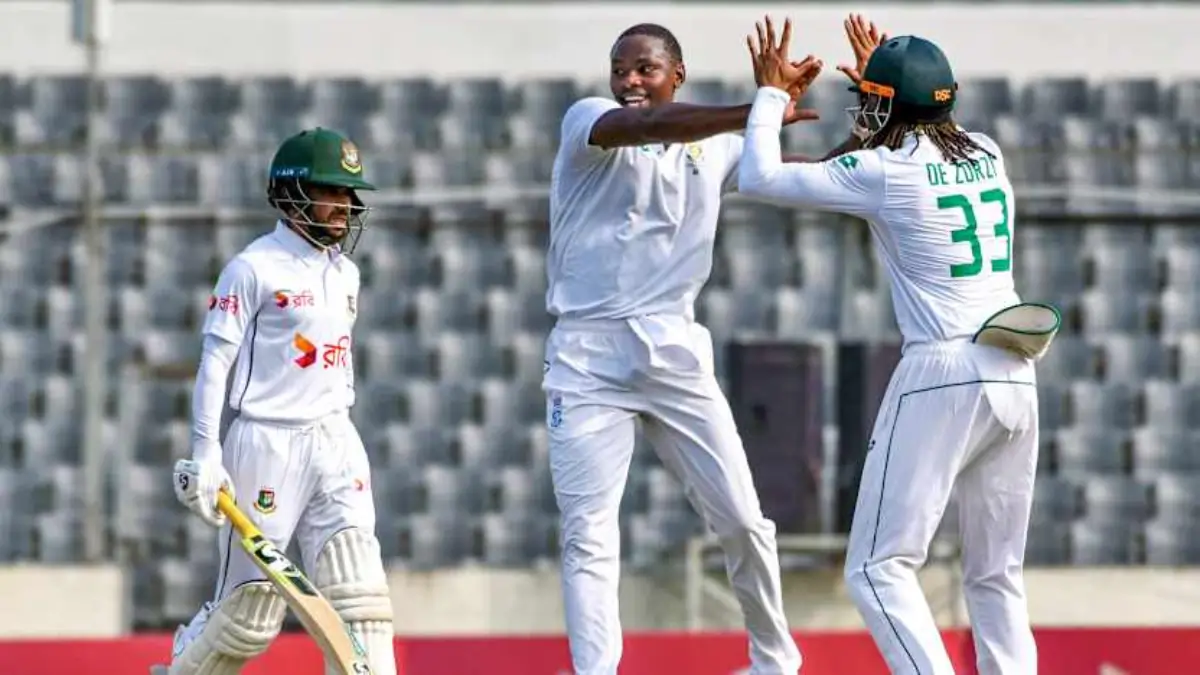 SA vs BAN Test: South Africa Leads by 537 Runs, Bangladesh Struggles at 38/4