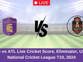 TG vs ATL Live Cricket Score, Eliminator, USA National Cricket League T10, 2024