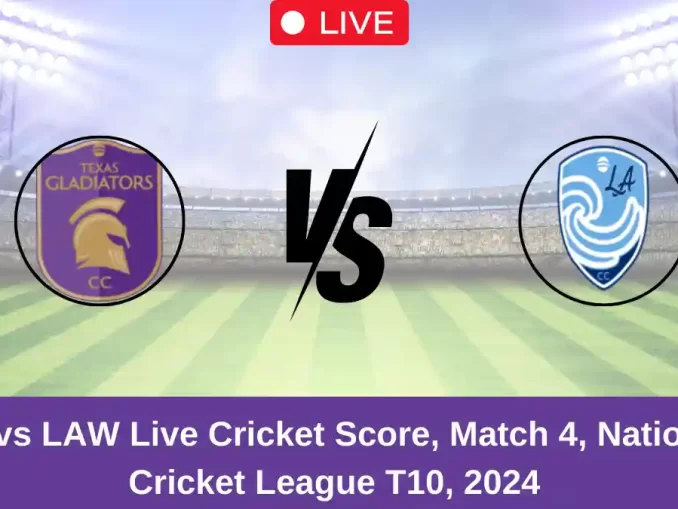 TG vs LAW Live Cricket Score, Match 4, National Cricket League T10, 2024