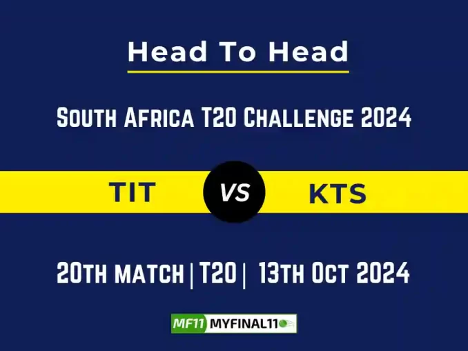 TIT vs KTS Player Battle, Head to Head Team Stats, Player Record South Africa T20 Challenge 2024