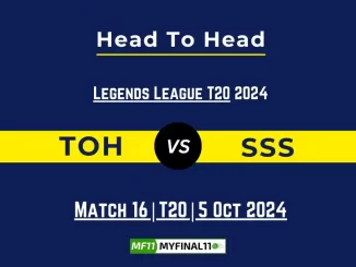 TOH vs SSS Player Battle, Head to Head Team Stats, Player Record