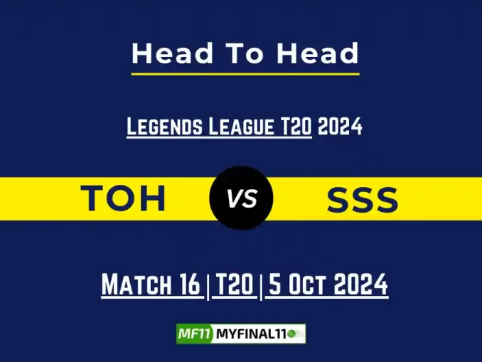 TOH vs SSS Player Battle, Head to Head Team Stats, Player Record