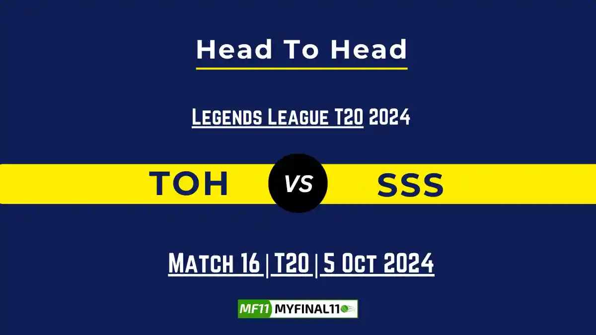 TOH vs SSS Player Battle, Head to Head Team Stats, Player Record