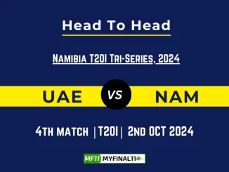 UAE vs NAM Player Battle, Head to Head Team Stats, Player Record: Namibia T20I Tri-Series, 2024- 4th Match