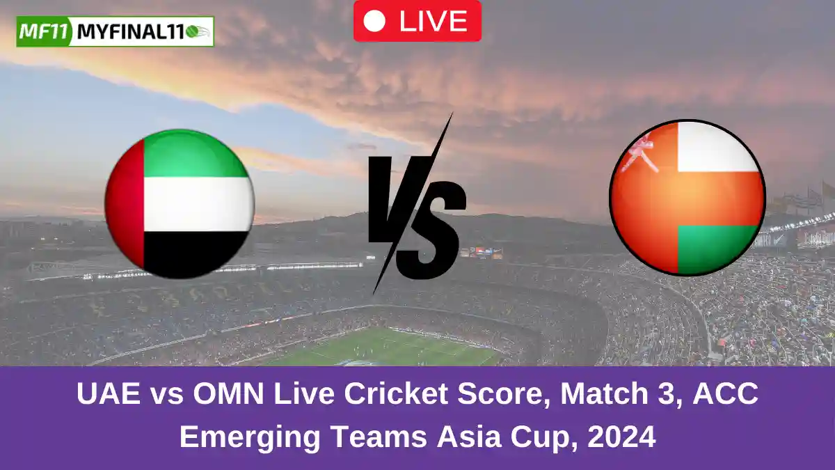 UAE vs OMN Live Score, Match 3 Asian Men's T20 Emerging Cup