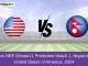 USA vs NEP Dream11 Prediction Match 1, Nepal tour of United States of America, 2024