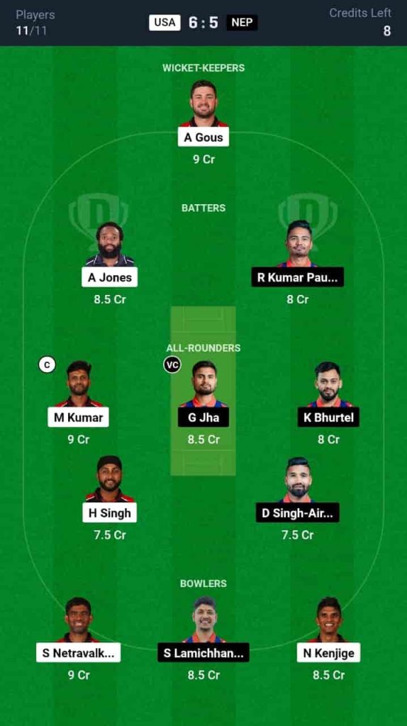 USA vs NEP Dream11 Prediction Today: Match 1 | USA vs Nepal T20I 2024